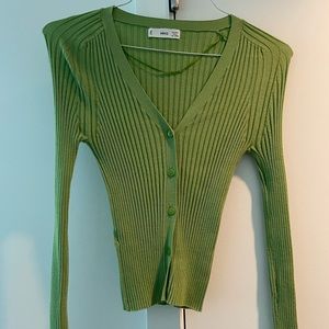 Mango green buttoned cardigan!